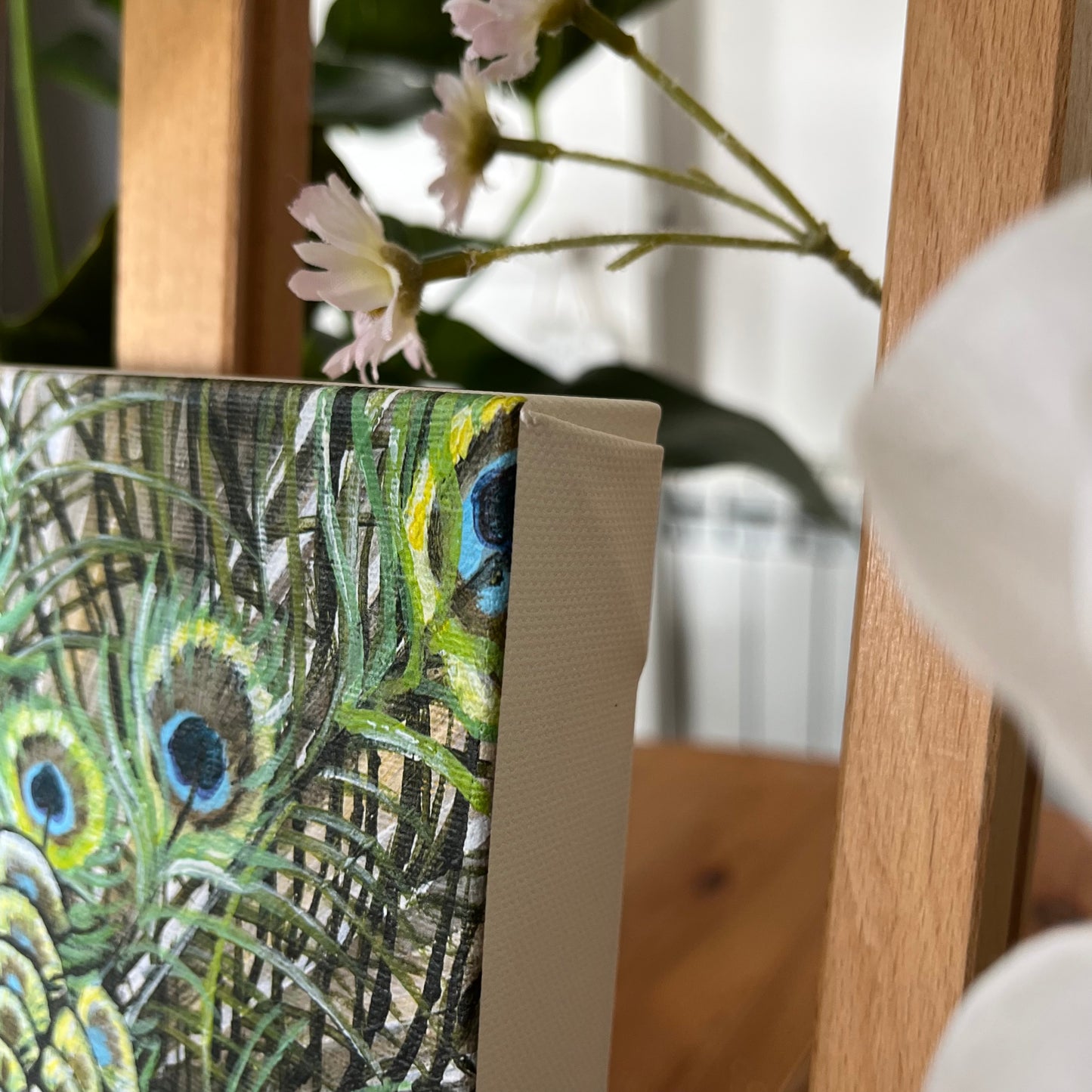 Patricia the Peacock - Limited edition, Hand Embellished, Canvas print