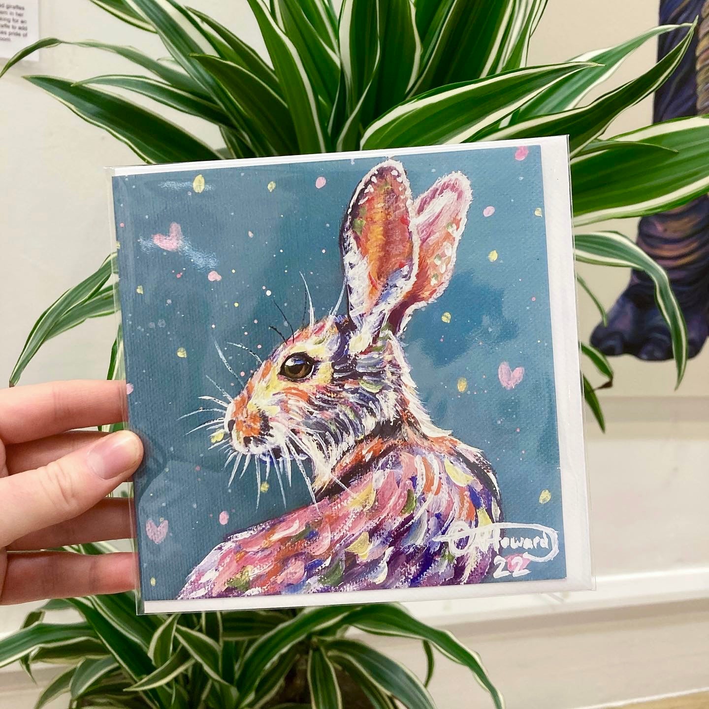 Hare greeting card