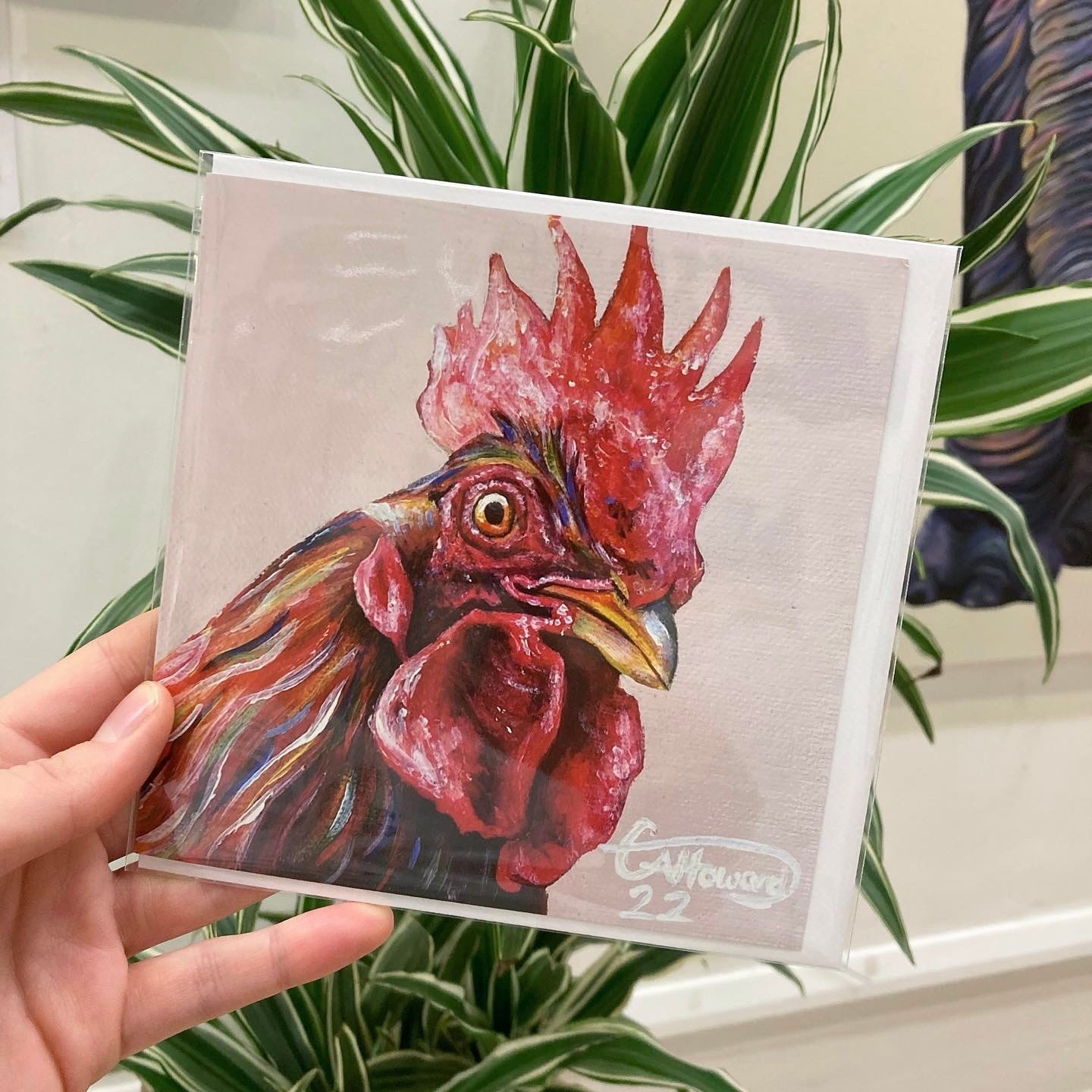 Cockerel greeting card