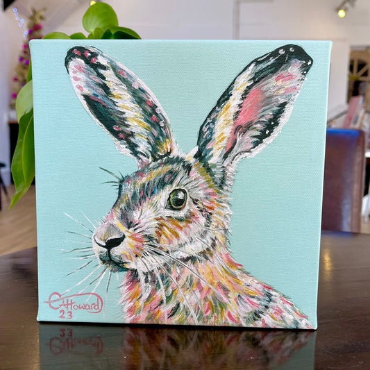 Harriet the Hare - limited edition, Hand embellished, canvas giclée print