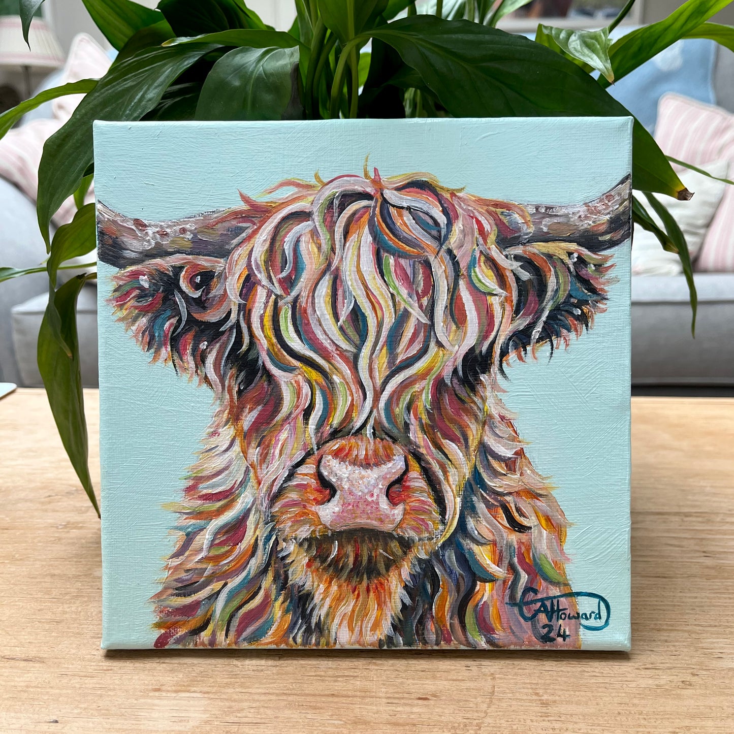 Henrietta the Highland Cow - Original painting