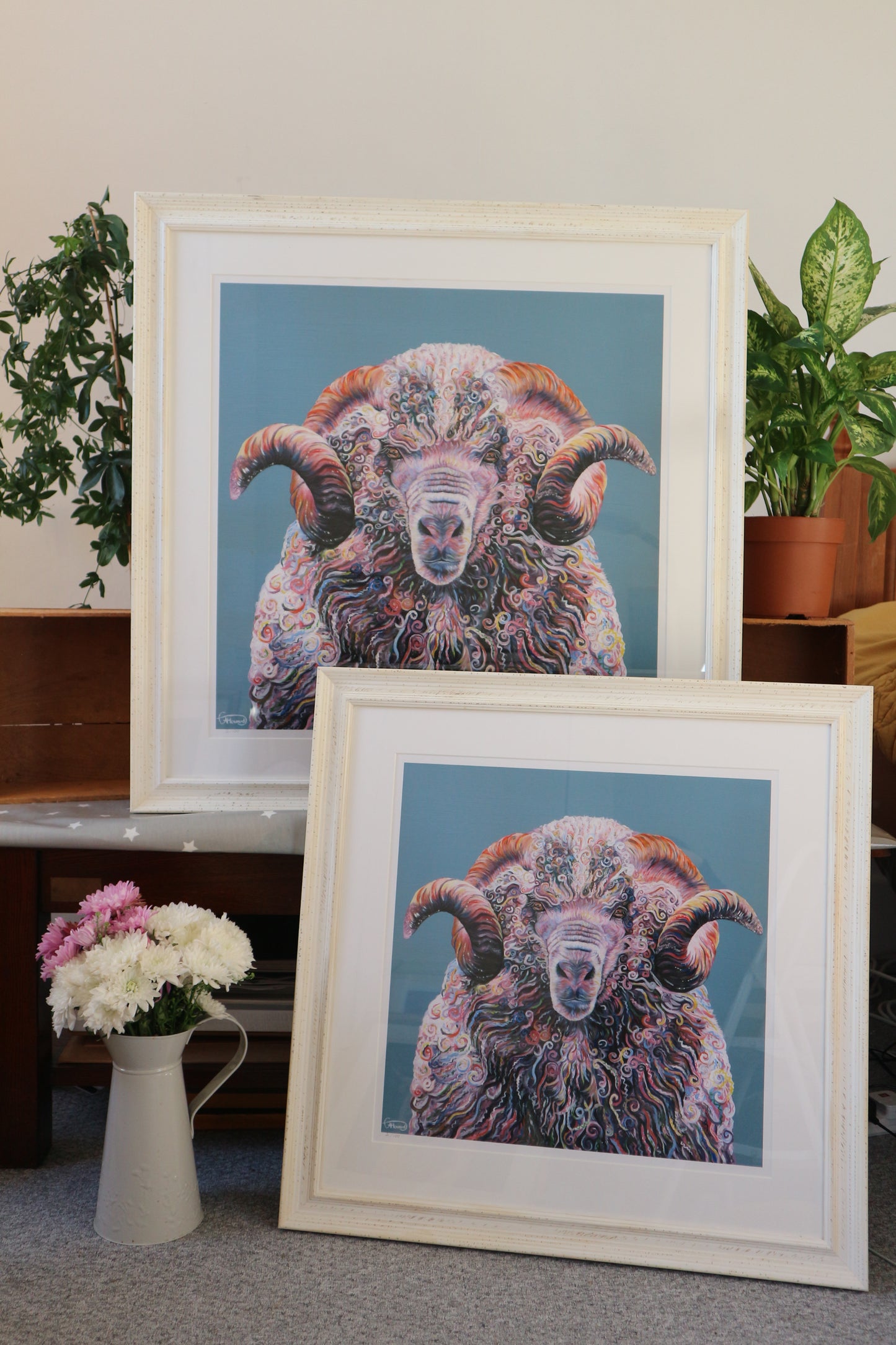 Marvin the Merino sheep - Limited edition, giclée print. Unmounted