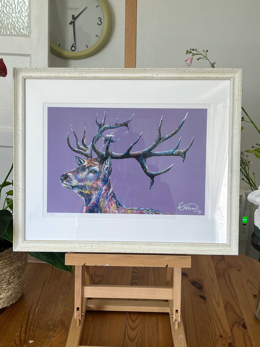 "Henry the Stag" limited edition FRAMED giclée print