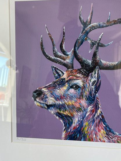 "Henry the Stag" limited edition FRAMED giclée print