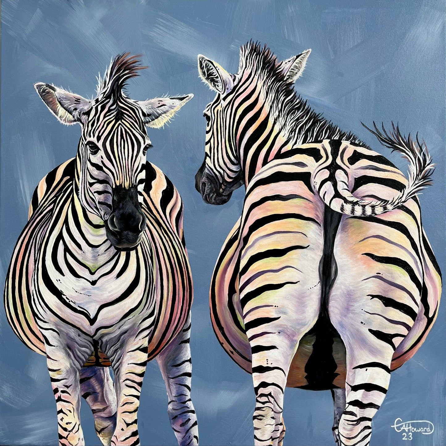 'Heads & Tails' ORIGINAL PAINTING. 30”x30”