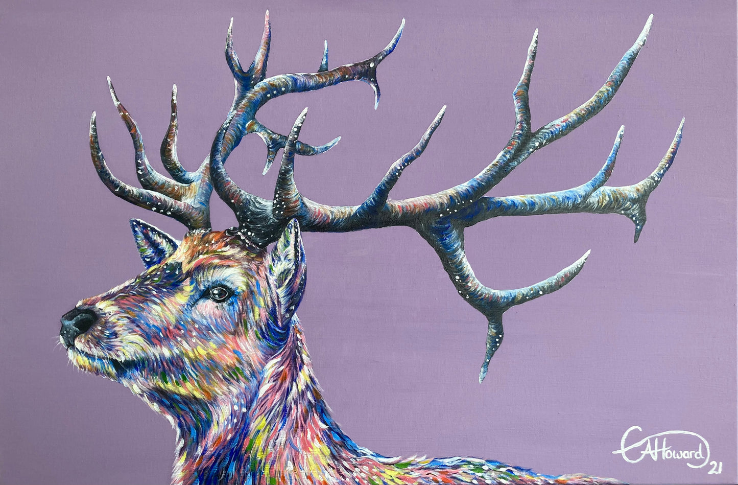 "Henry the Stag" limited edition FRAMED giclée print