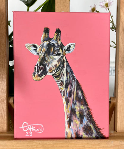 Amari the Giraffe - ORIGINAL PAINTING 24x18cm