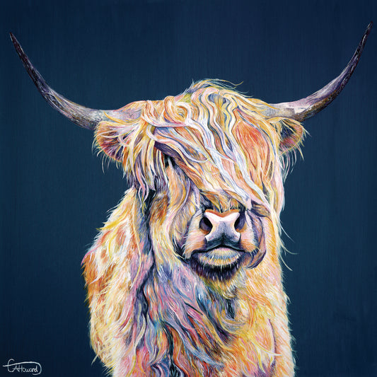 Hamish the Highland Cow - limited edition, giclée print, unmounted